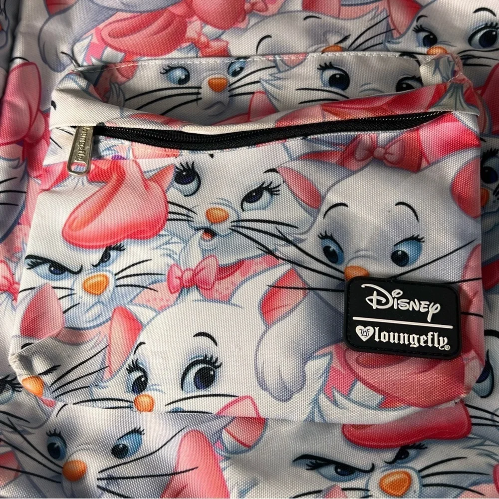 Disney Loungefly Marie Aristocats Bookbag Backpack Rare All Over Print